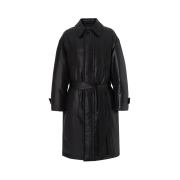 SONGZIO HOMME Padded Balmacaan Cocoon Coat Black