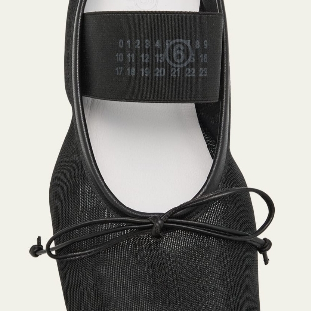 (W) MM6 Maison Margiela Anatomic Numeric Ballerinas Black 착용 스타일