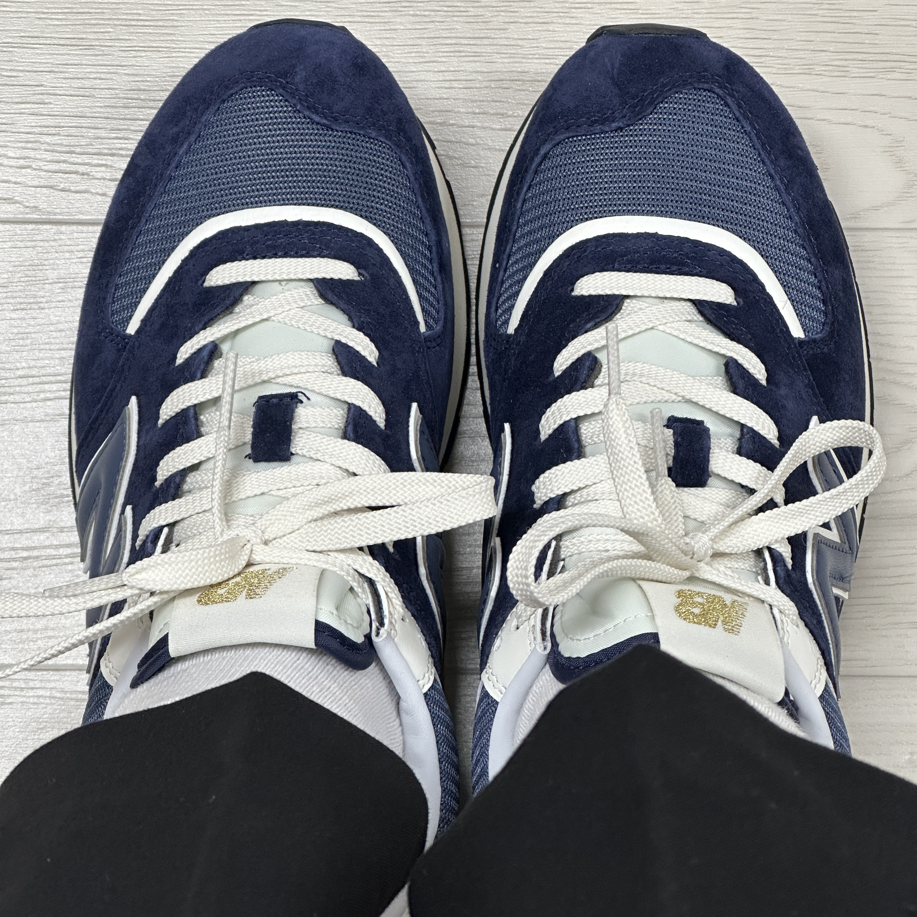 New Balance 574 Legacy Navy 착용 스타일 - 2