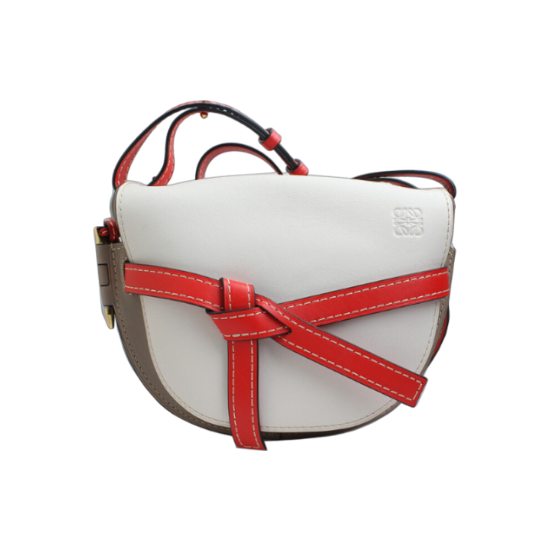 로에베 오프 화이트 레드 플랩 크로스백(Loewe Off White Red Flap Crossbody Bag)