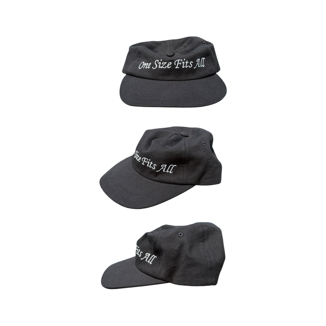 원사이즈핏츠올 빈티지 차콜 블랙 5패널 볼캡(onesizefitsall Vintage Charcoal Black 5 Panel) - 2
