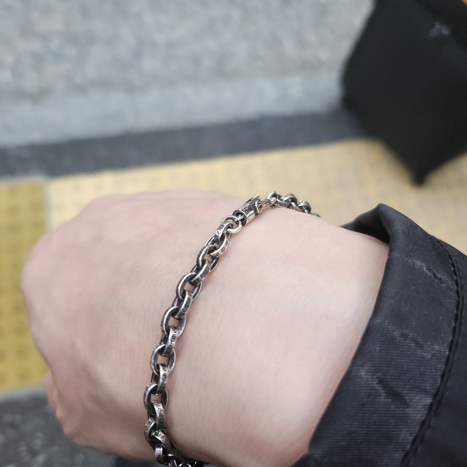 Chrome Hearts Boxer Brief Black, Chrome Hearts Paper Chain Bracelet Silver 착용 스타일
