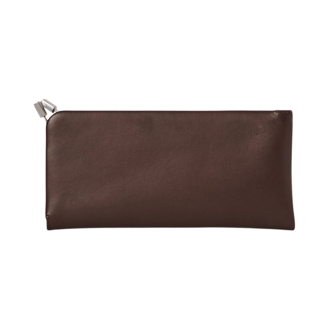 더 로우 레더 스냅 선글라스 케이스 브라운 멜란지(The Row Leather Snap Sunglasses Case Brown Melange)