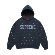 Supreme Stars Studded Hooded Sweatshirt Navy - 25FW