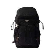 Prada Re-Nylon And Leather Backpack Black