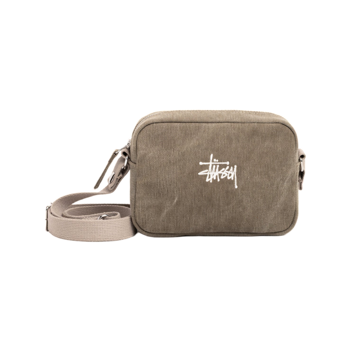 134276 Stussy Waxed Canvas Pouch Stone
