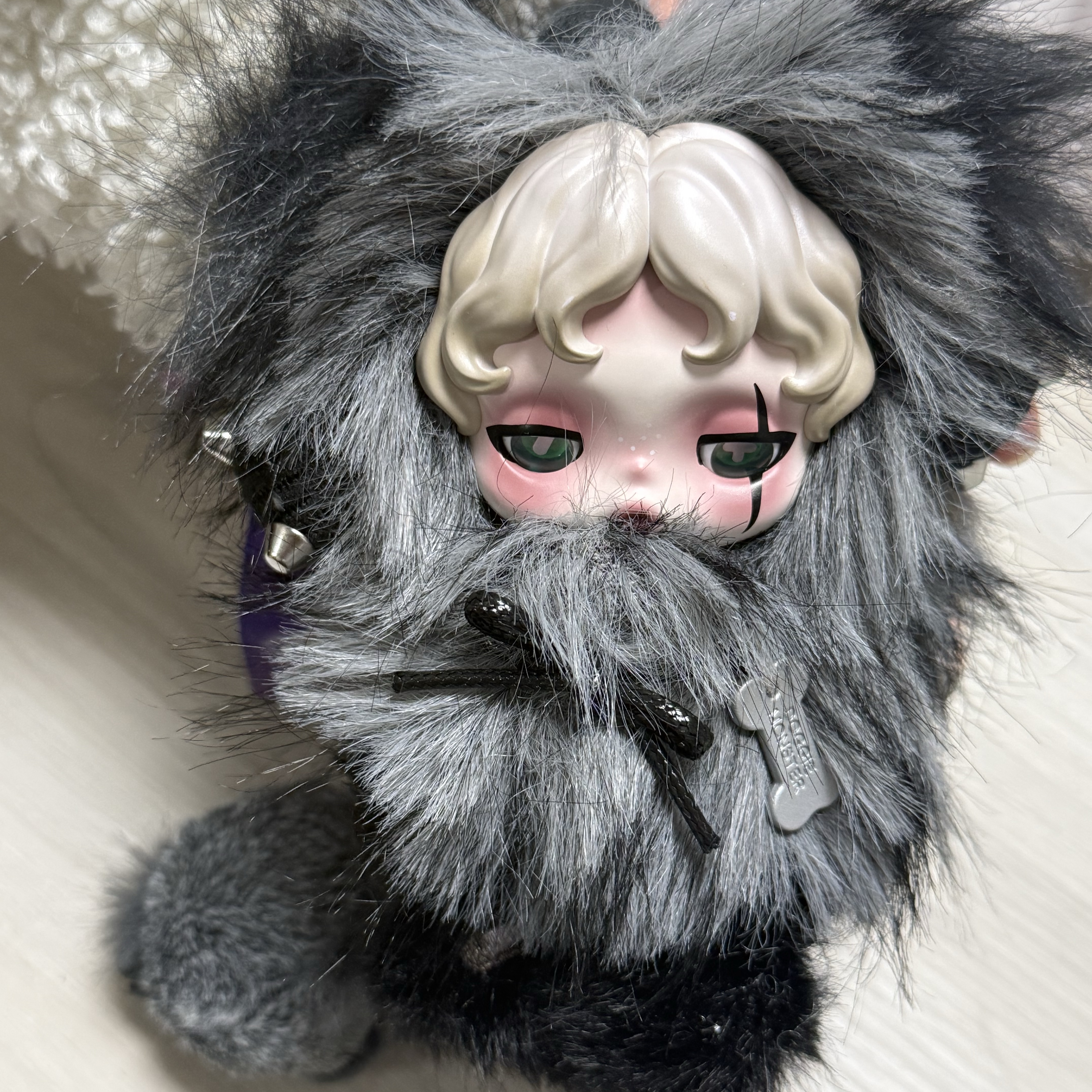 Pop Mart Skullpanda You Found Me ! Series Plush Doll Pendant Buddy Doggie (Opened Case) 착용 스타일 - 1