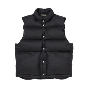 Auralee Super Light Nylon Ripstop Down Vest Black - 25AW
