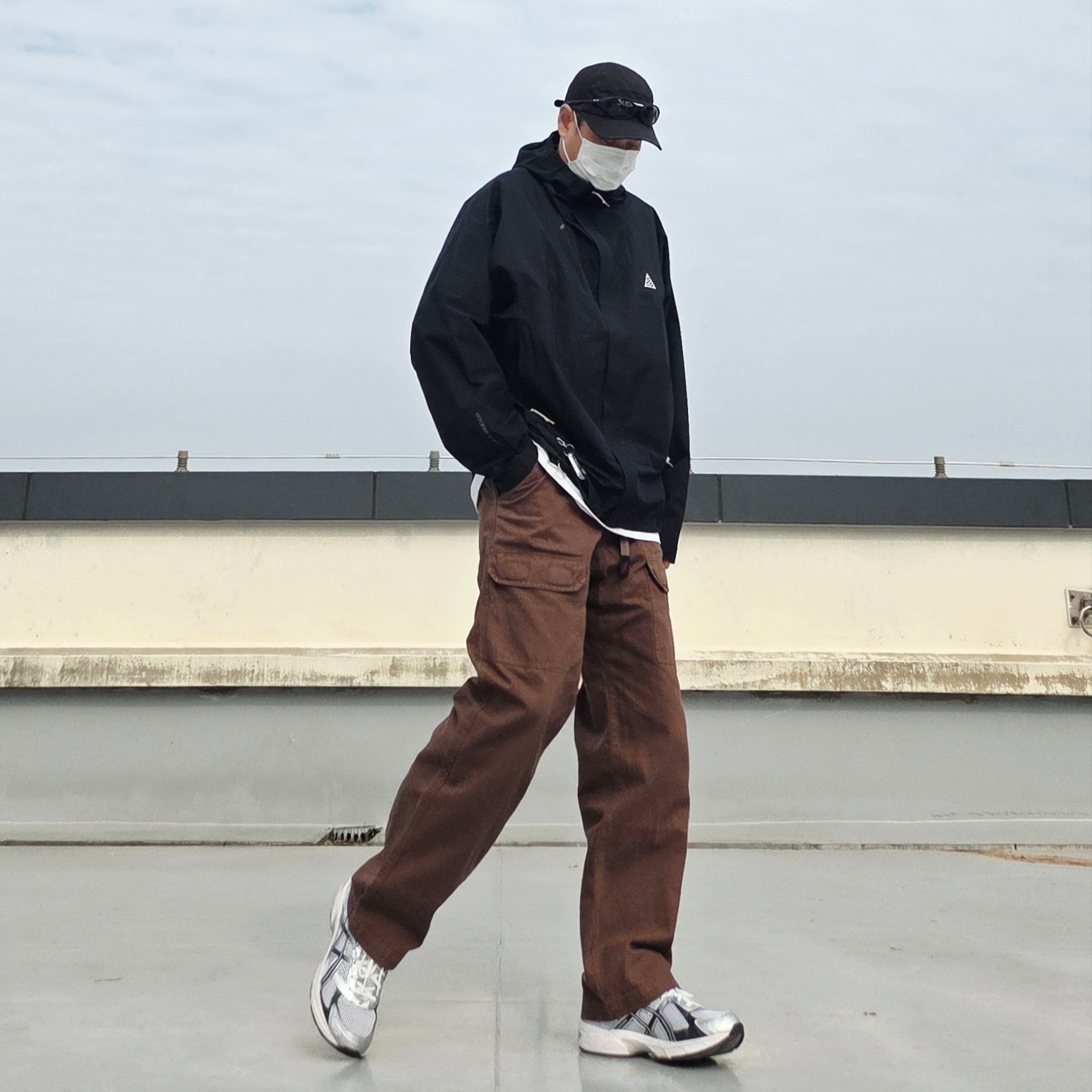 Oakley Eye Jacket Redux Matte Black Frame Prizm Grey Lenses High Bridge Fit, Nike ACG Storm-Fit ADV Cascade Rains Full Zip Jacket Black - Asia 착용 스타일 - 1