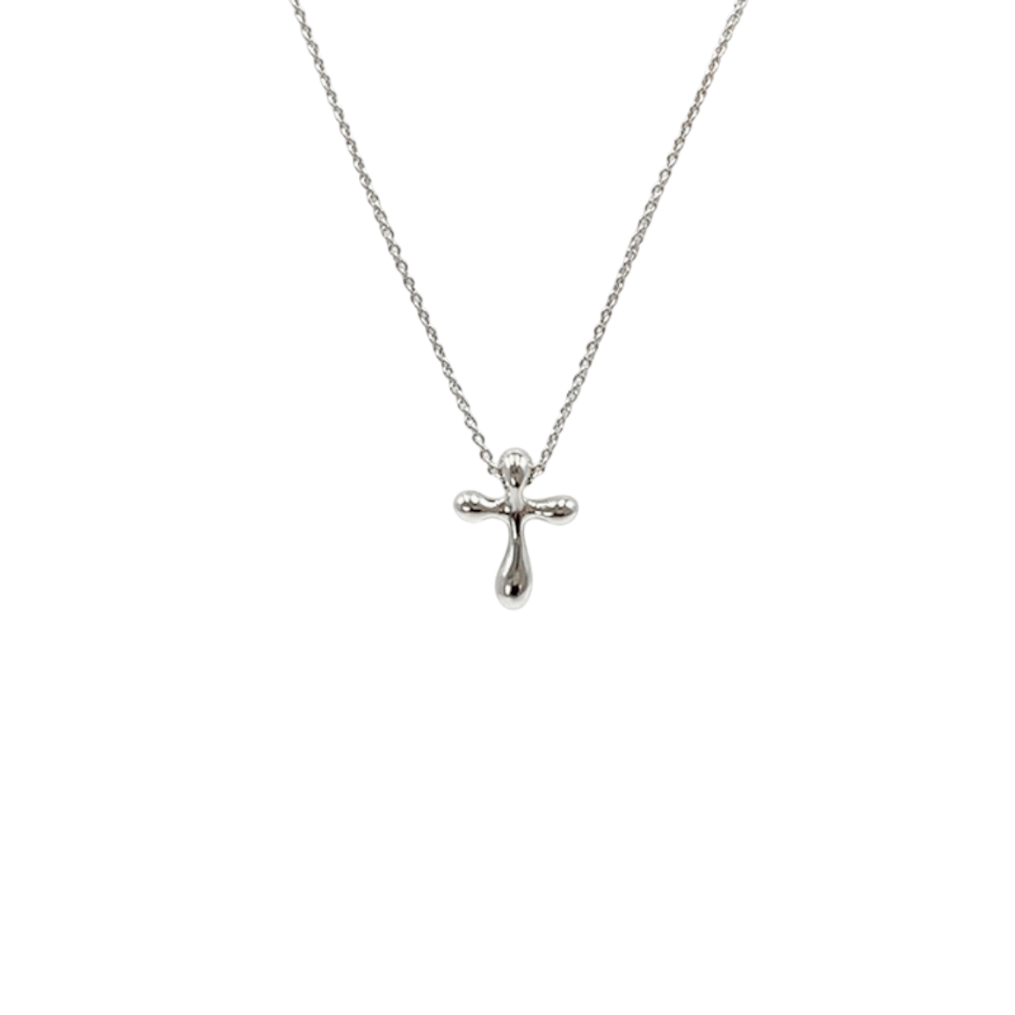 ITEKHE35KWDC Tiffany Elsa Peretti Cross Pendant Necklace Set No. 65