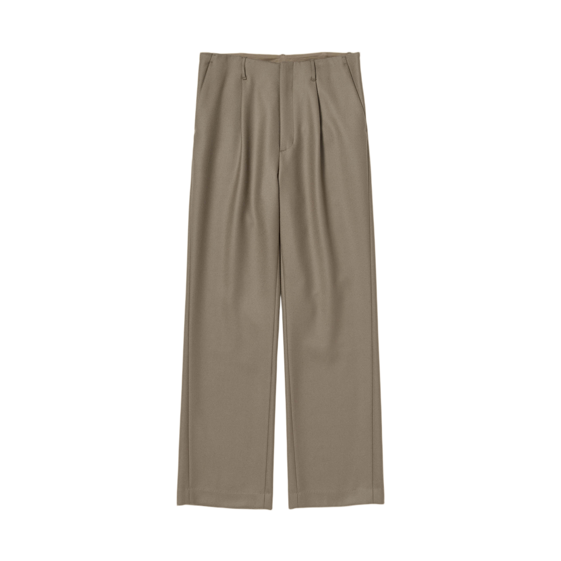 오라리 라이트 멜튼 원턱 슬랙스 카키 브라운 - 25AW