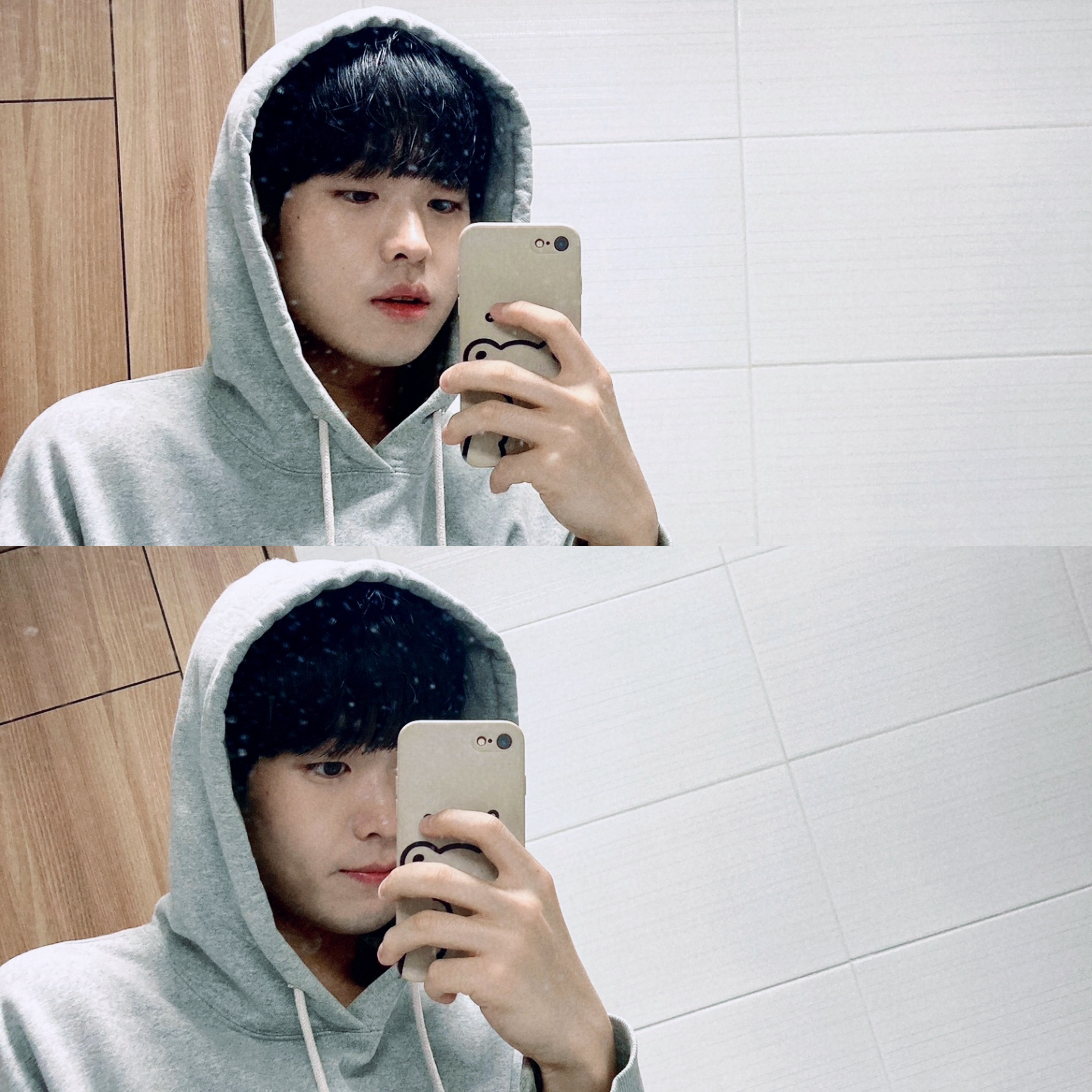 Thisisneverthat T-Logo LT Hoodie Heather Grey 착용 스타일