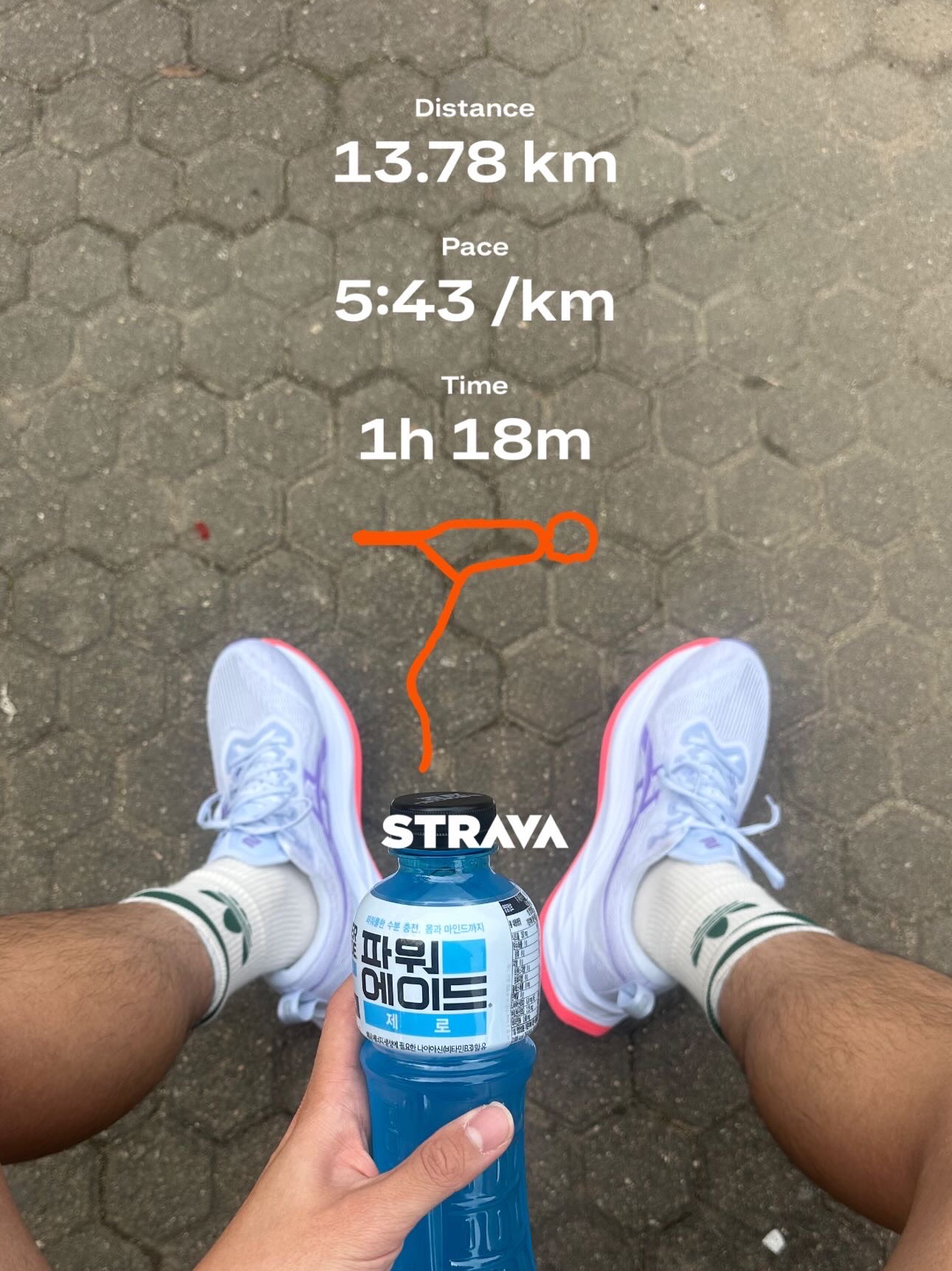 Asics Superblast 2 Blue Fade Edo Purple 착용 스타일