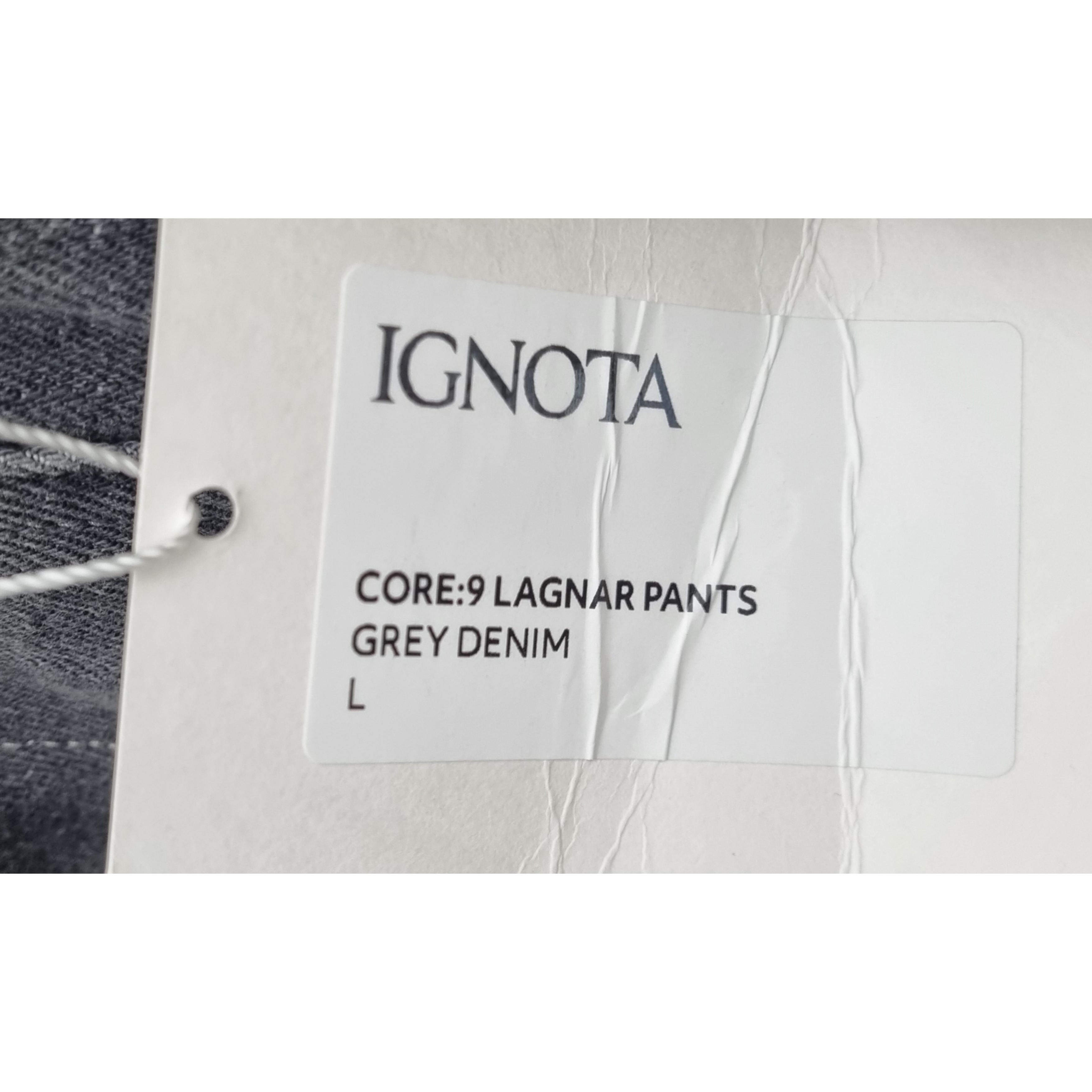 Ignota Core:9 Lagnar Pants Grey Denim, Asics Jog 100 T Black - 4E Extra Wide 착용 스타일 - 2