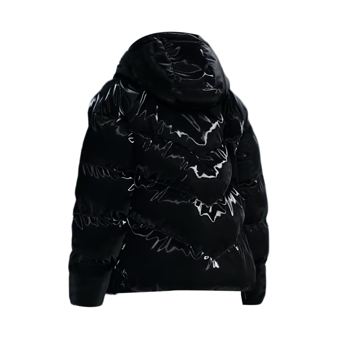 (W) 나이키 NSW 써마핏 샤인 다운 자켓 블랙 세일((W) Nike NSW Therma-Fit Shine Down Jacket Black Sail) - 2