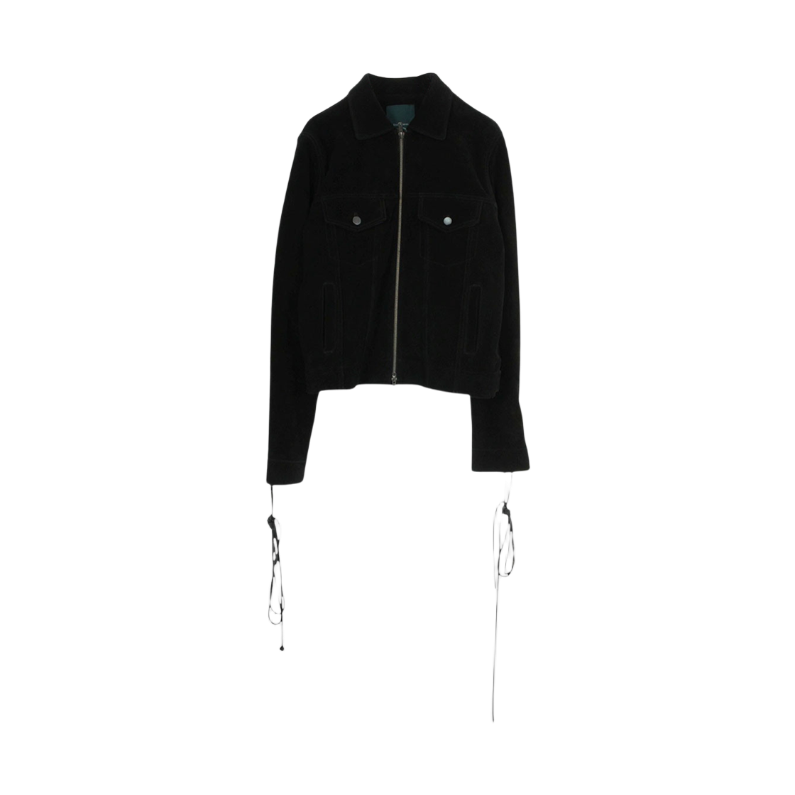 언더마이카 자수 스웨이드 트러커 자켓 블랙(Undermycar Embroidered Suede Trucker Jacket Black) - 2