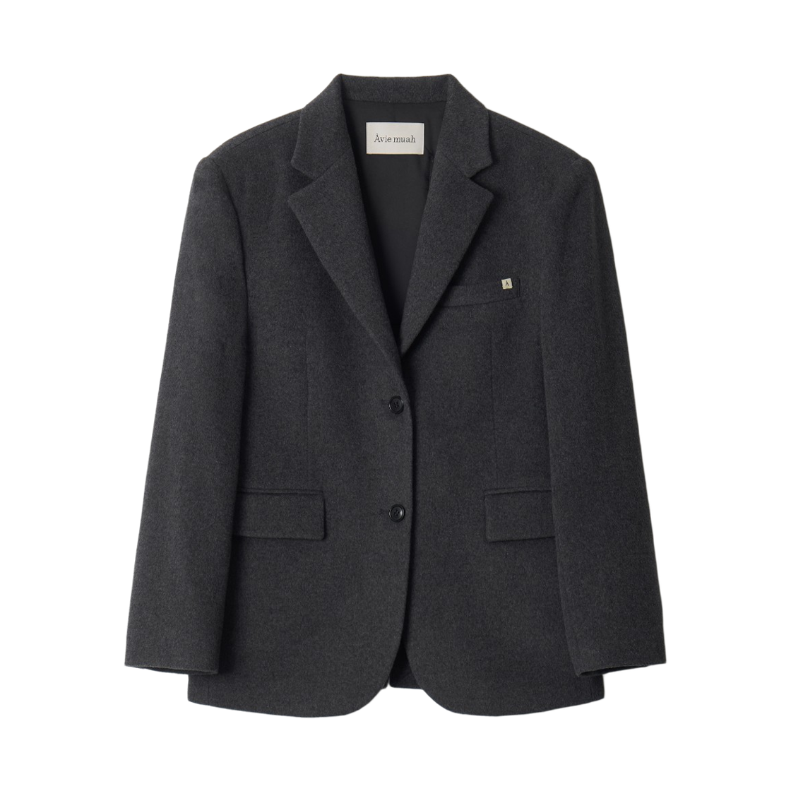 - (W) Aviemuah Two-Way Button Oversized Jacket Charcoal