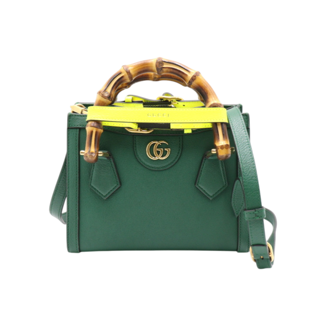 구찌 655661 그린 다이애나 뱀부 미니 토트백 겸 숄더백 aa41234(Gucci 655661 Green Diana Bamboo Mini Tote & Shoulder Bag) - 1