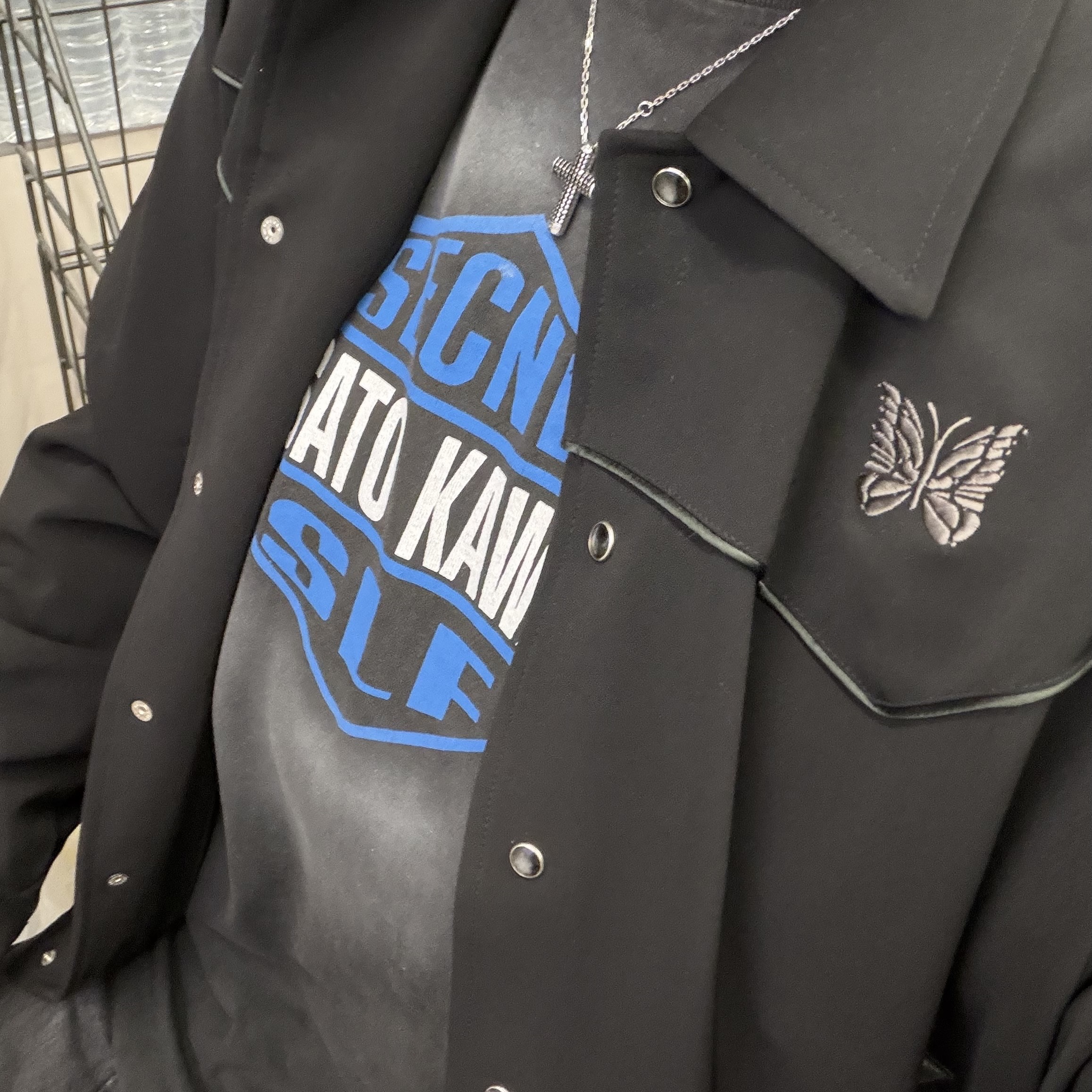 Needles PE/PU Double Cloth Piping Cowboy Jacket Black, Damiani Metropolitan Diamond Necklace Silver 착용 스타일