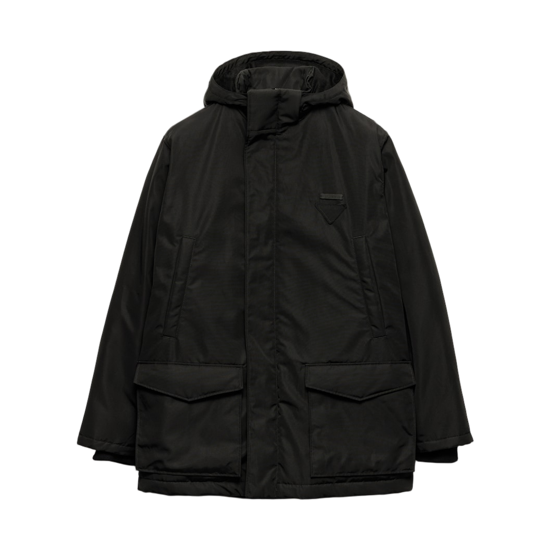 프라다 미디움 웨이트 테크니컬 패브릭 다운 자켓 블랙(Prada Medium-Weight Technical Fabric Down Jacket Black)