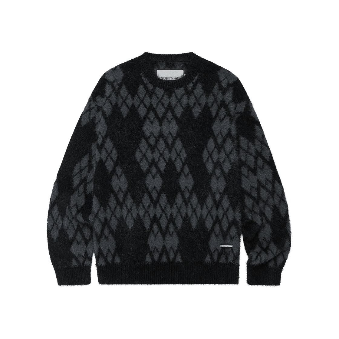 VH2FWUK610ABK Thevinylhouse Argyle Sweater Black