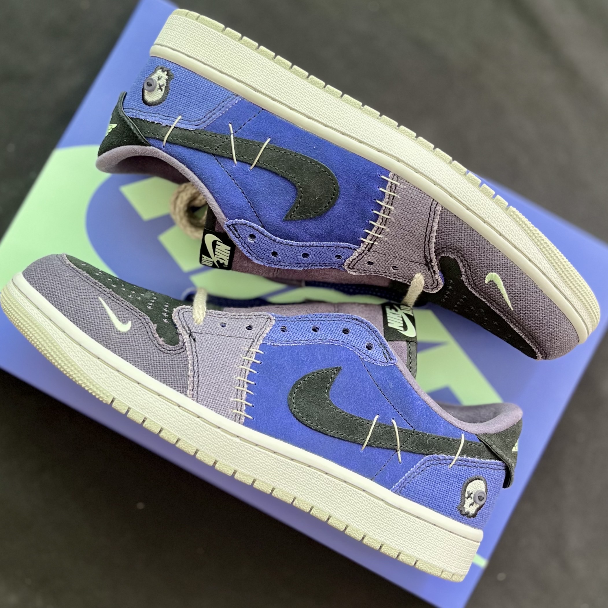 Jordan 1 x Zion Williamson Retro Low OG Regency Purple and Dark Raisin 착용 스타일