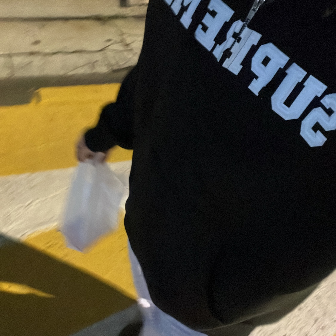Supreme Collegiate Applique Zip Up Hooded Sweatshirt Black - 25FW 착용 스타일 - 2