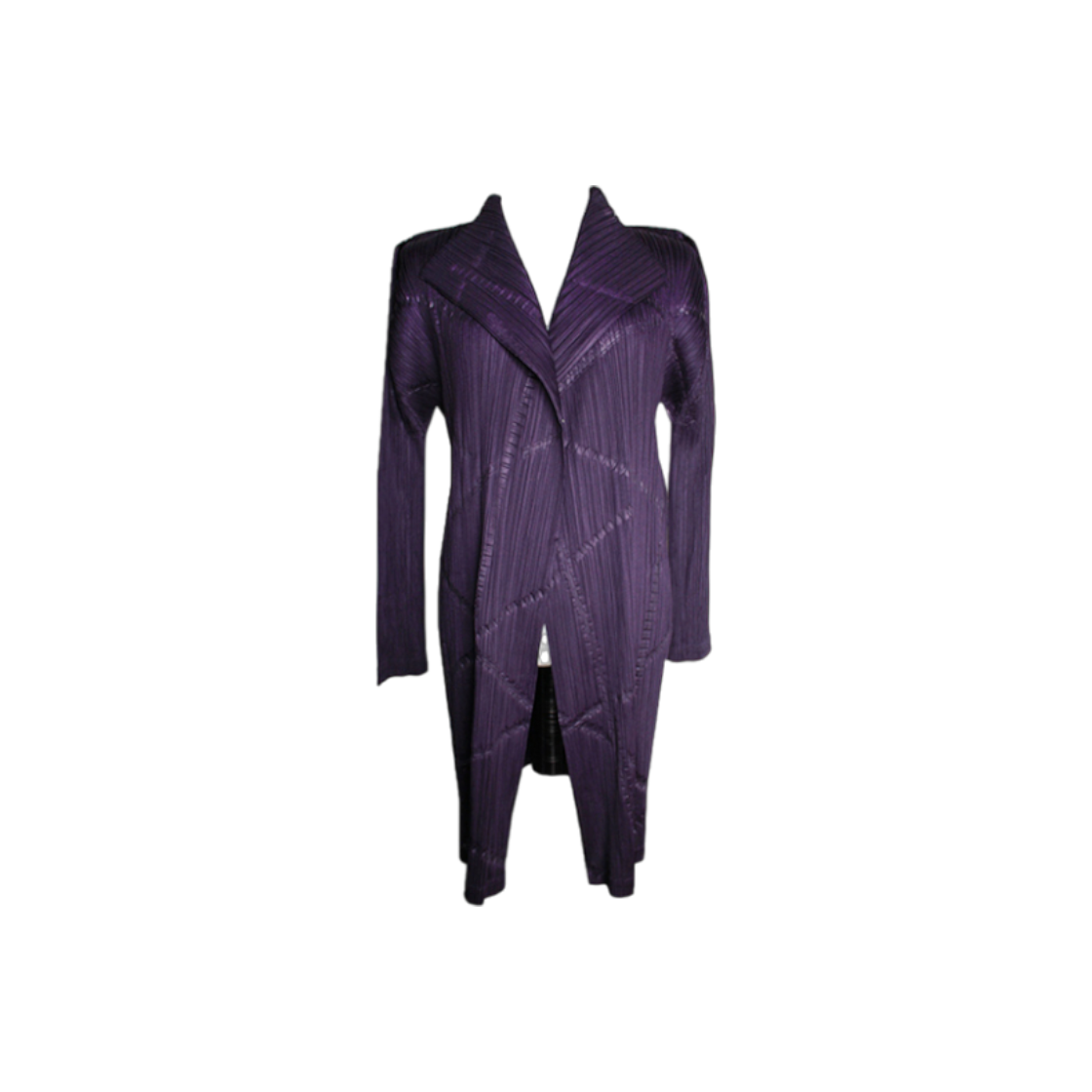 ITGDBO4LA8GE Issey Miyake Pleats Please Violet Long Cardigan