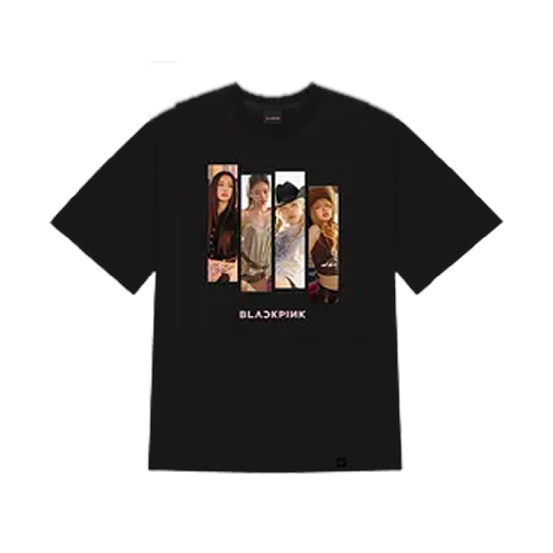 블랙핑크 뛰어 포토 티셔츠 타입1 블랙(Blackpink Jump Photo T-Shirt Type1 Black)