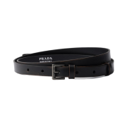 Prada Leather Belt Black Tan