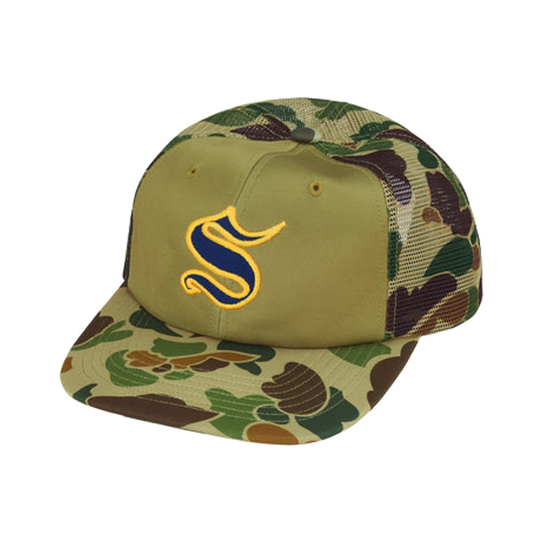 슈프림 콘트라스트 S 메쉬 백 6-패널 올리브 카모 - 25FW