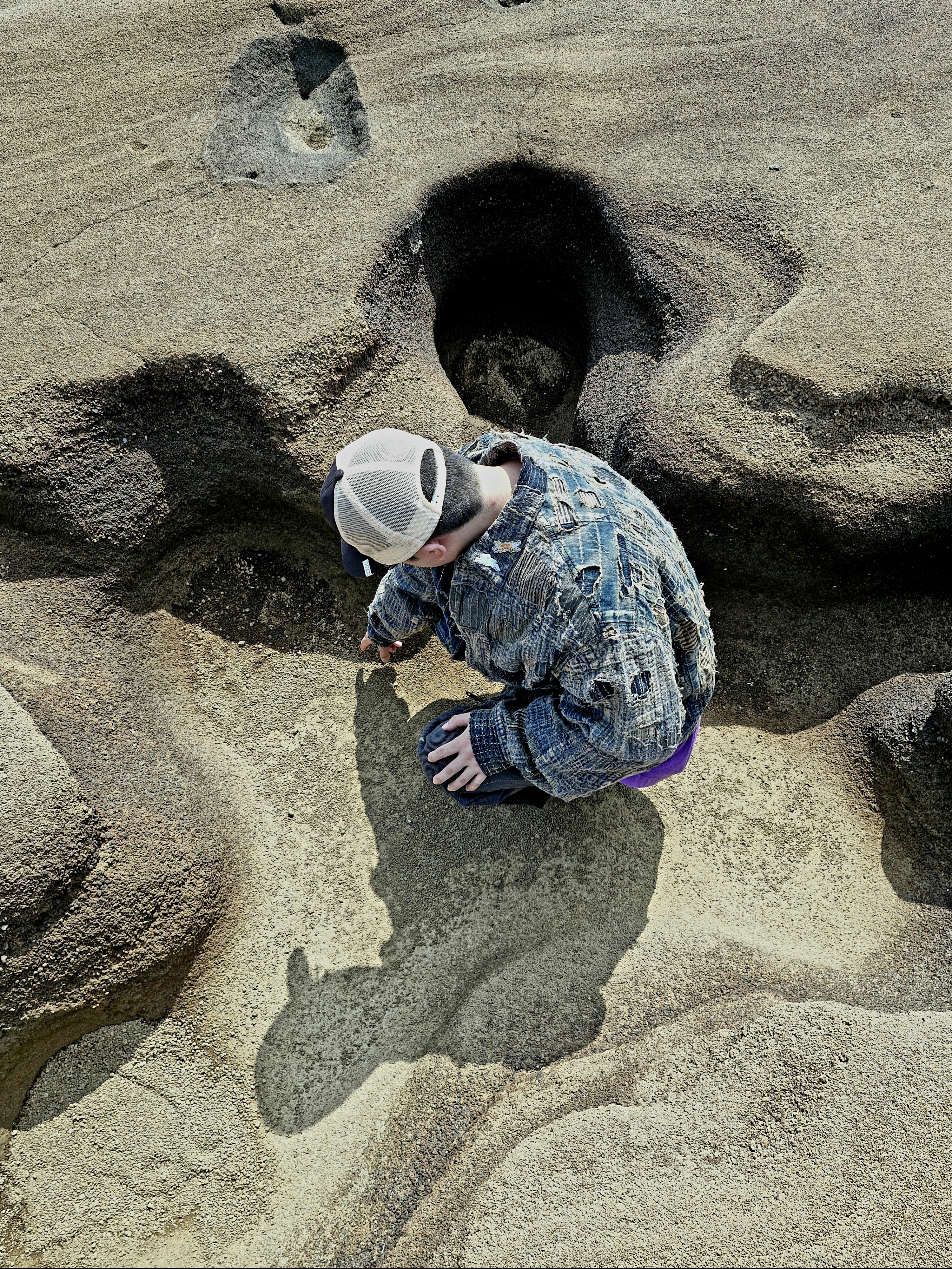 Kapital Boro T Back Drizzler Jacket Indigo, Muds Kkachi Tiger Badge 착용 스타일 - 5