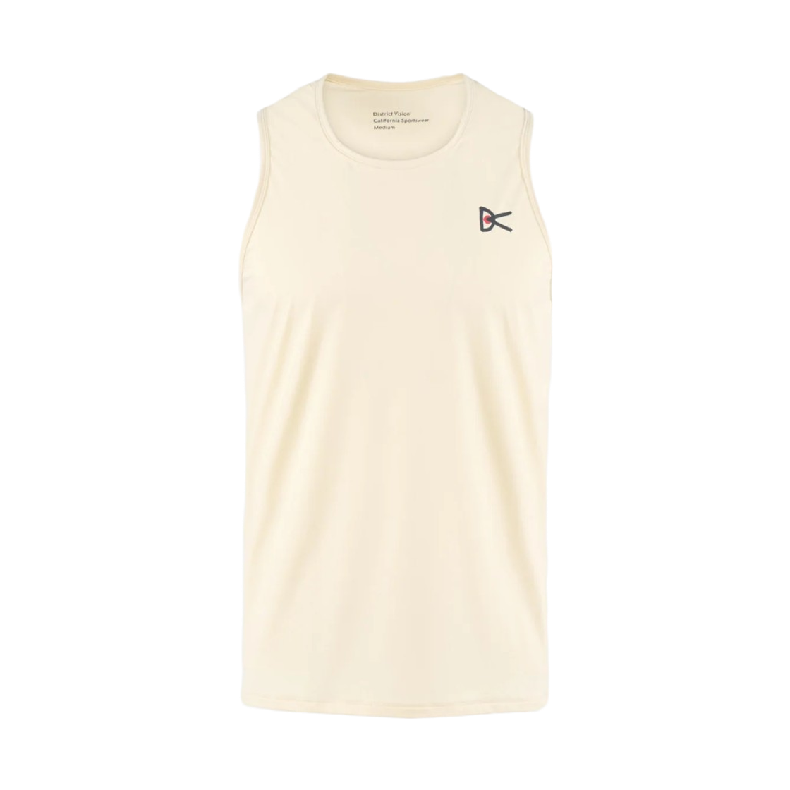 디스트릭트 비전 라이트웨이트 머쉬룸 싱글렛 크림(District Vision Lightweight Mushroom Singlet Cream)