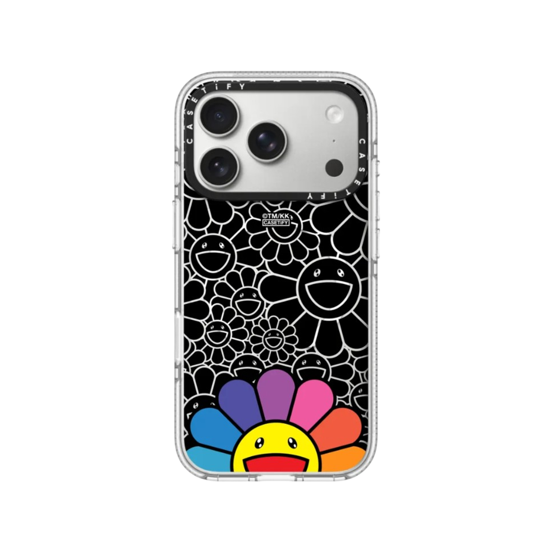 케이스티파이 x 무라카미 타카시 아이폰 스마일 레인보우 임팩트 케이스 클리어