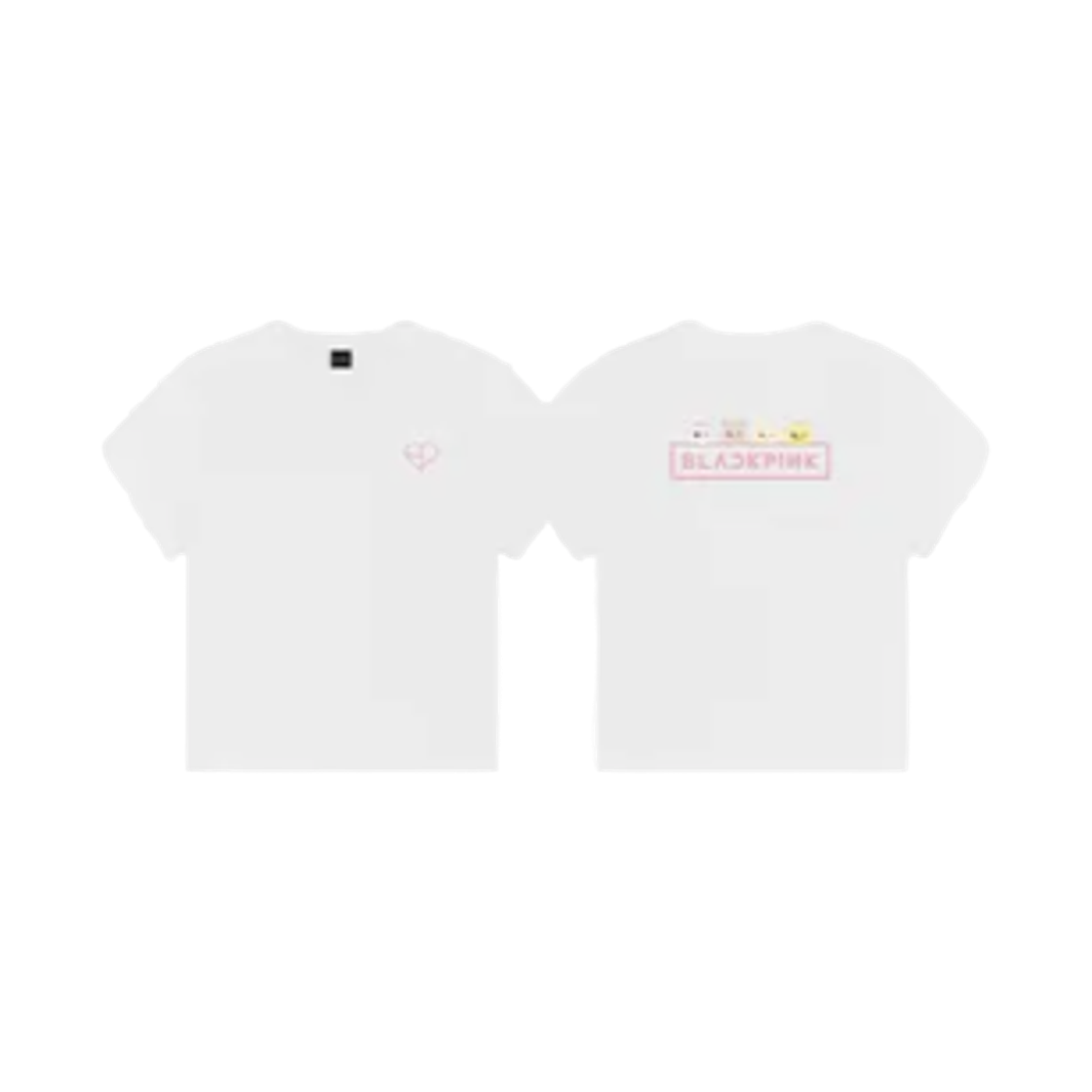블랙핑크 뛰어 캐릭터 티셔츠 스탠다드 핏 화이트(Blackpink Jump Character T-Shirt Standard Fit White)