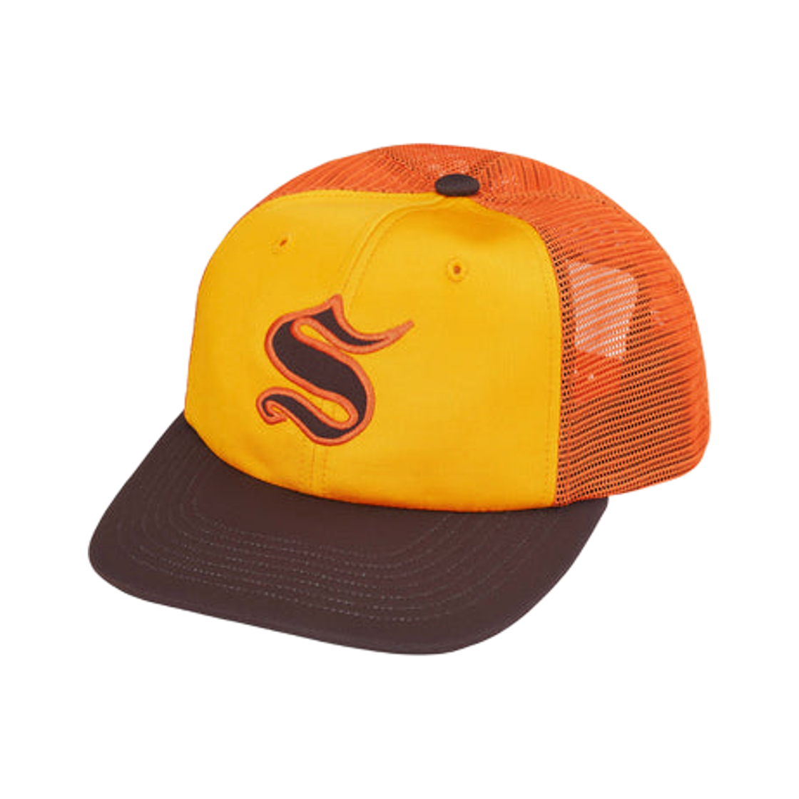 - Supreme Contrast S Mesh Back 6-Panel Orange - 25FW