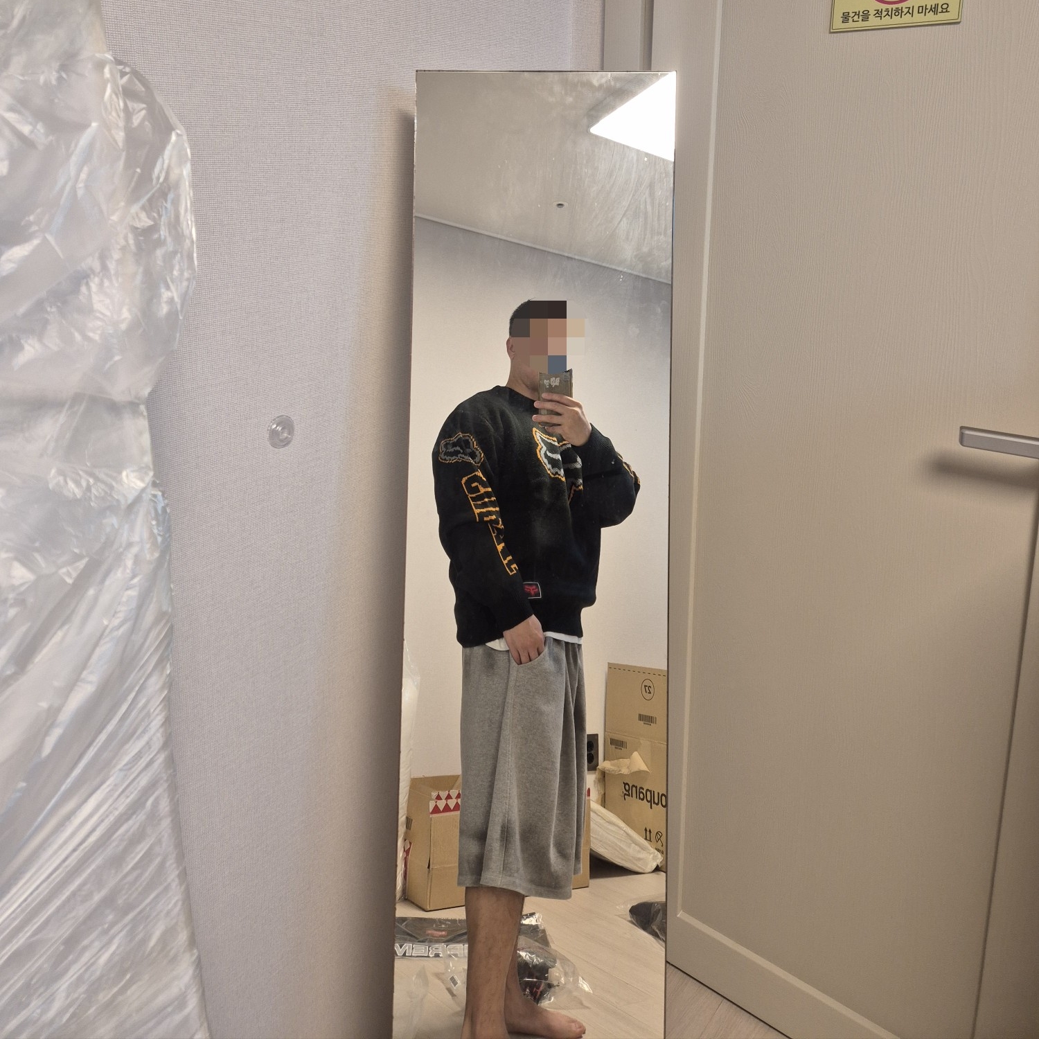 Supreme x Fox Racing Sweater Black - 25FW 착용 스타일 - 2