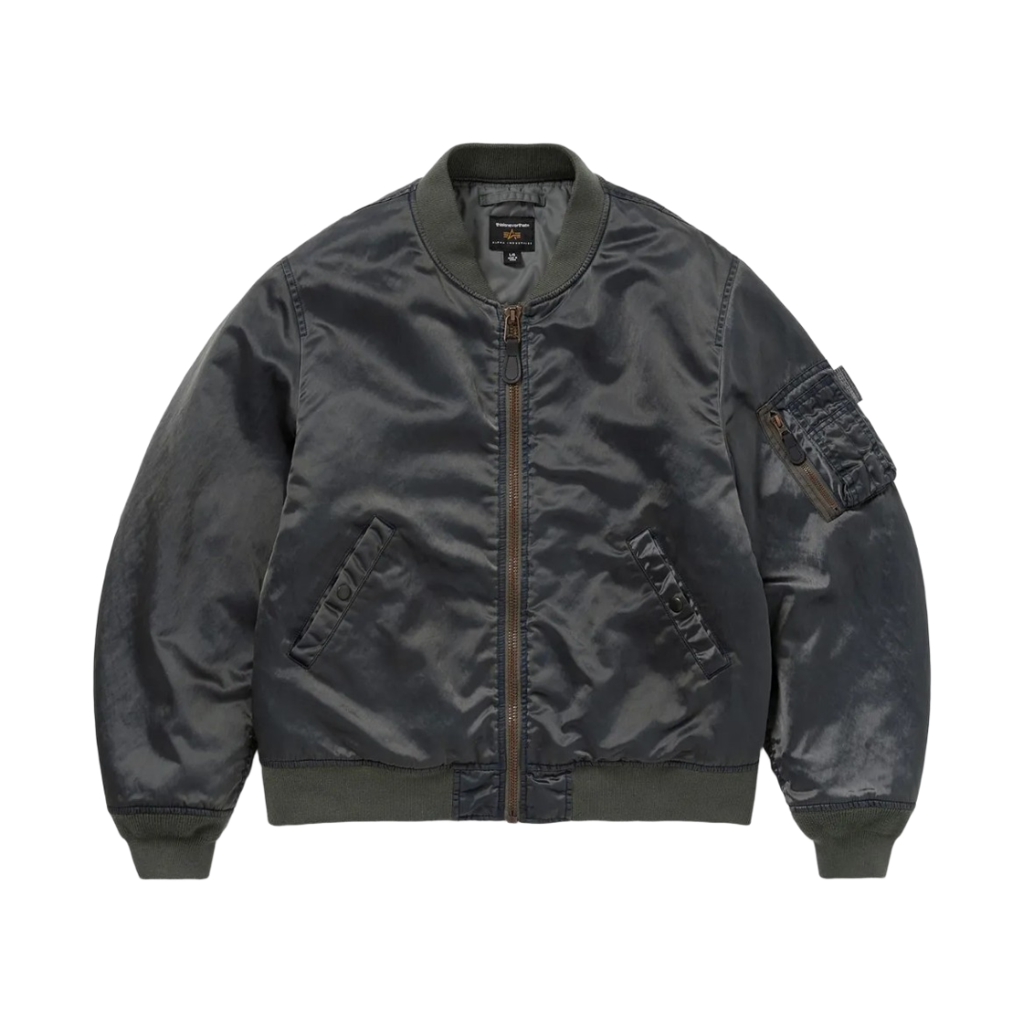 디스이즈네버댓 x 알파 인더스트리 MA-1 자켓 건메탈(thisisneverthat x Alpha Industries MA-1 Jacket Gunmetal)