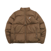 Nike NSW Club Therma-Fit Puffer Jacket Mosswood Brown White - US/EU