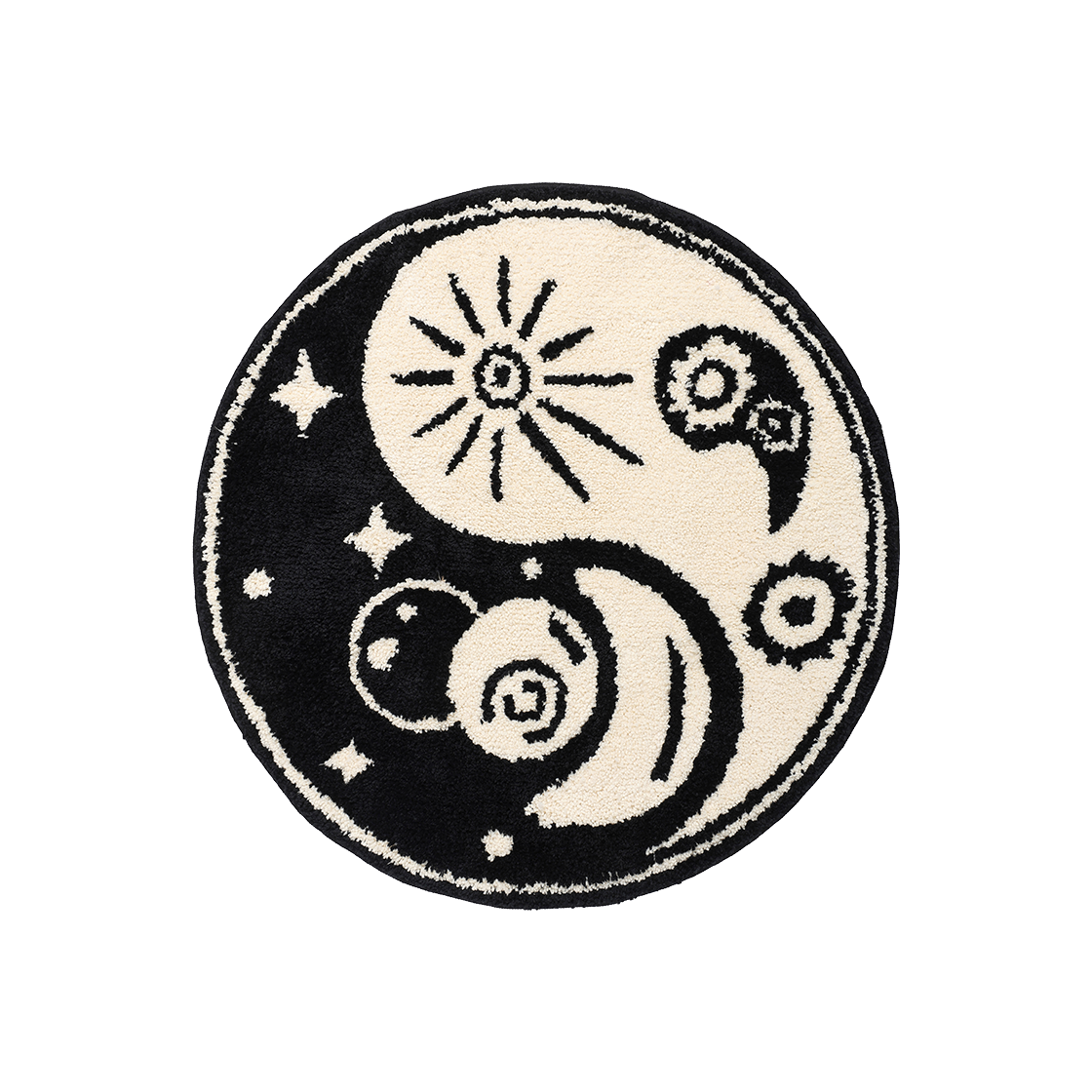 더바이닐하우스 스페이스 인양 러그 화이트(Thevinylhouse Space Yin Yang Rug White)