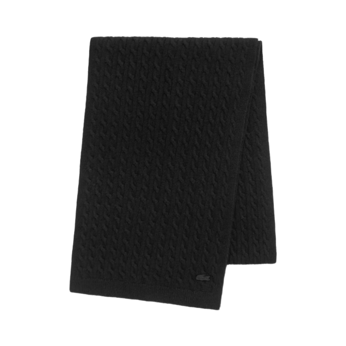 RE101E-55N-031 Lacoste Cable Wool Mufflers Black