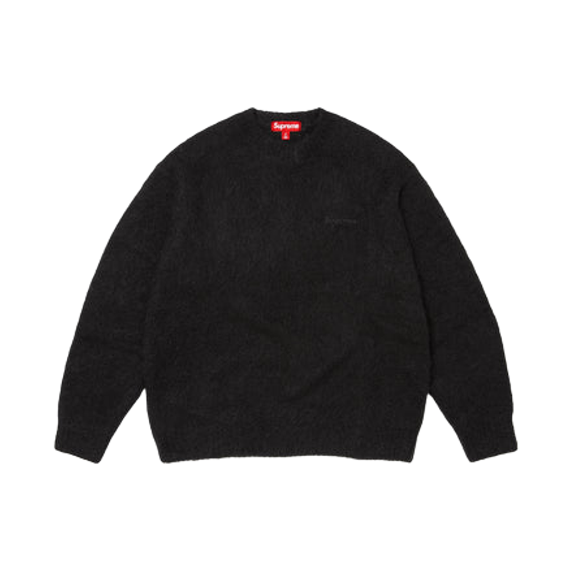- Supreme Brushed Mohair Sweater Black - 25FW