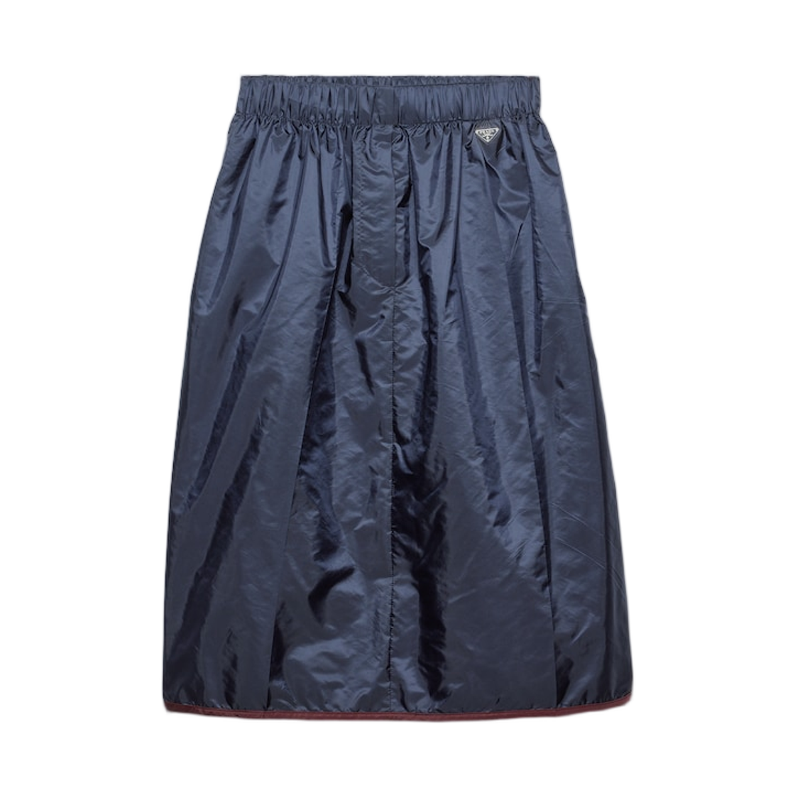 21H018-1WQ9-F04WW (W) Prada Re-Nylon Skirt Royal Blue Garnet