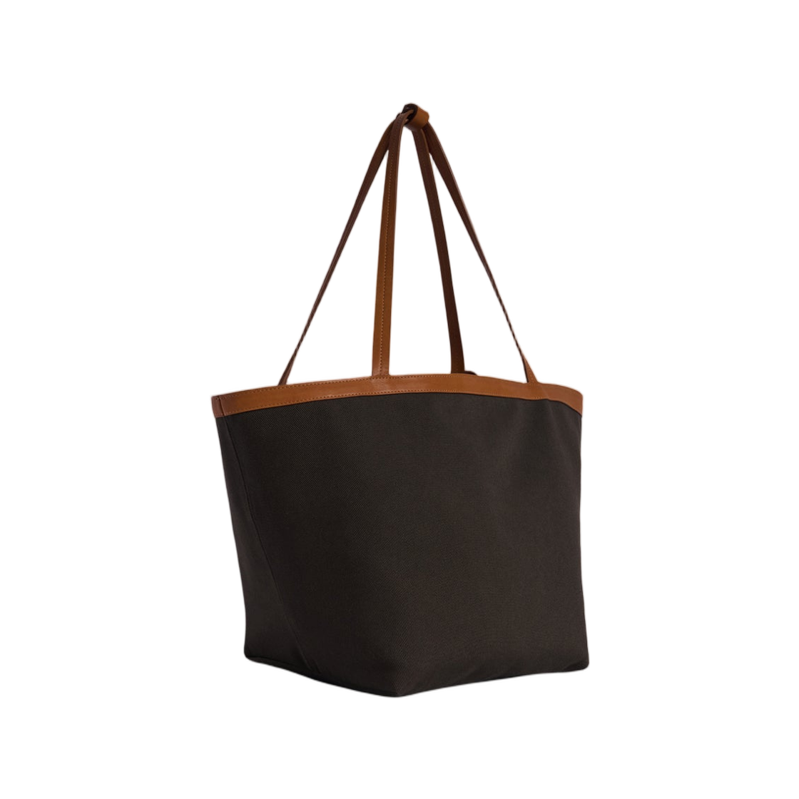 더 로우 파크 토트 쓰리 캔버스 코튼 캔버스 백 레더 브라운 베이지(The Row Park Tote Three Canvas Cotton Canvas Bag in Leather Brown Beige) - 2