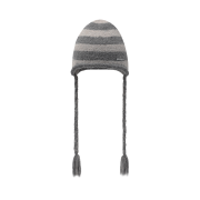 Thevinylhouse Ear Flap Stripe Beanie Grey