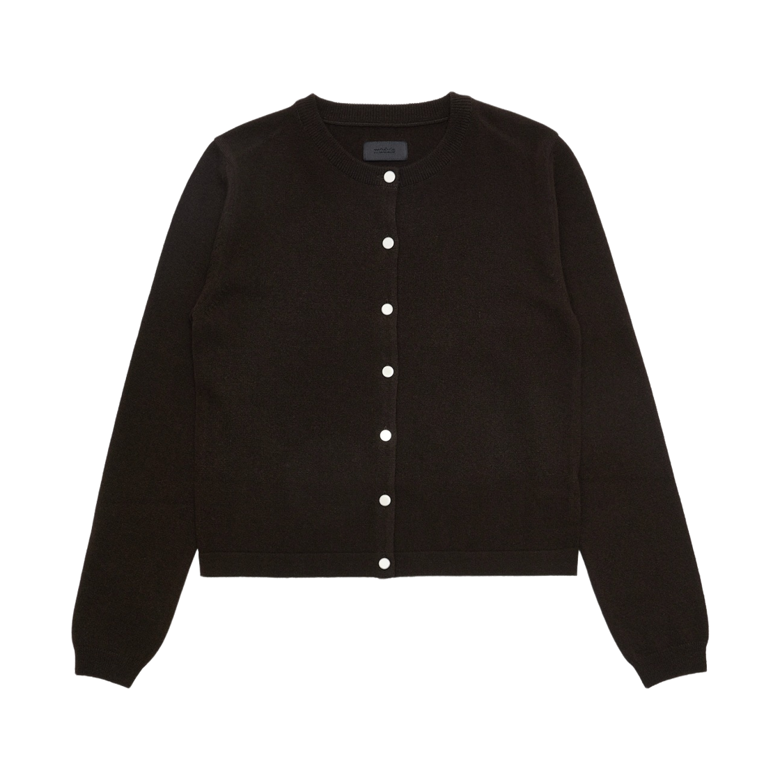 머듈 숏 니트 가디건 브라운(Mudule Short Knit Cardigan Brown)