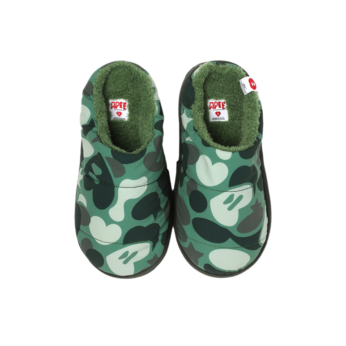 베이프 카모 쉐르파 슬리퍼 그린(BAPE Camo Sherpa Slipper Green) - 2