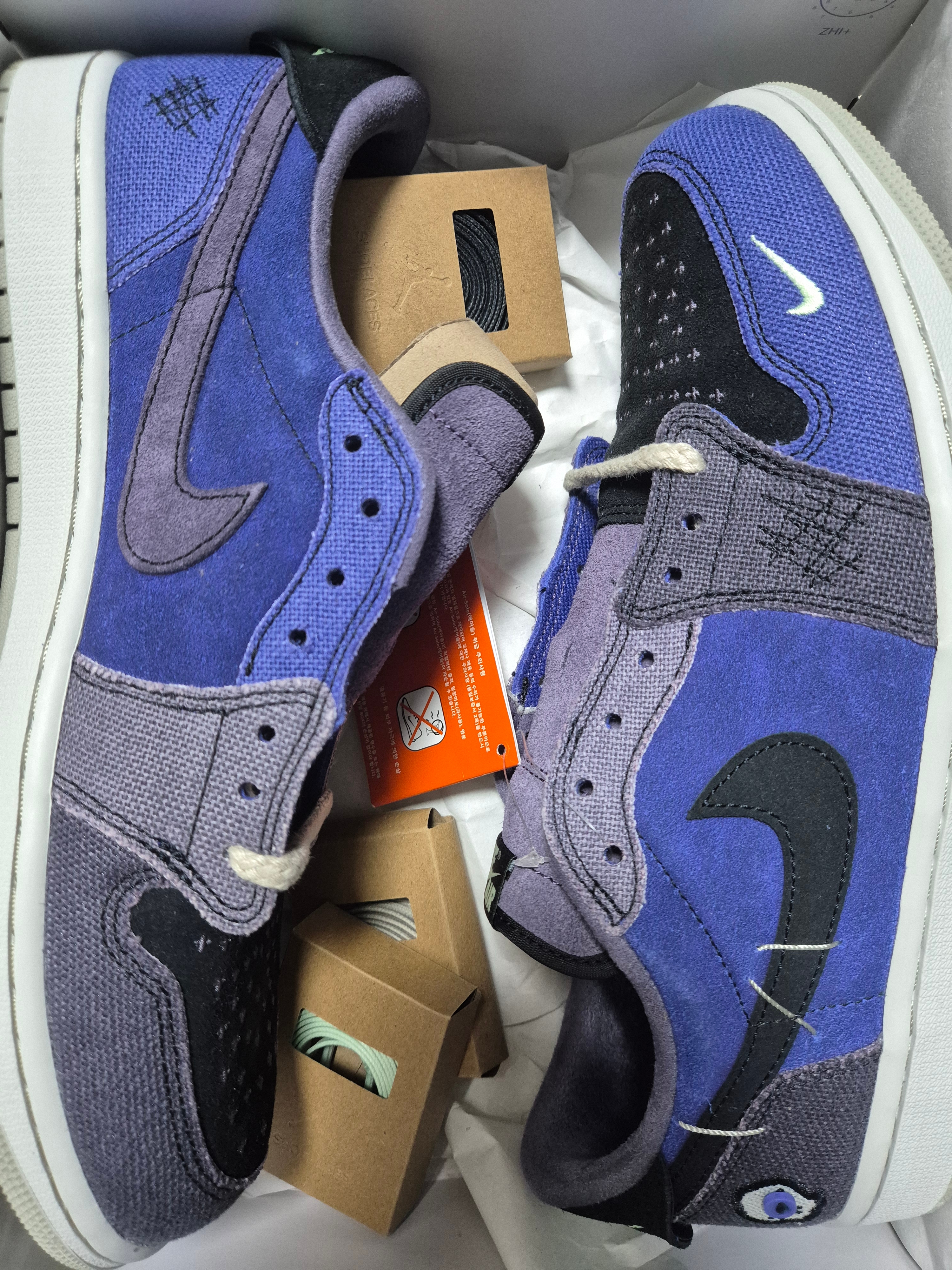 Jordan 1 x Zion Williamson Retro Low OG Regency Purple and Dark Raisin 착용 스타일