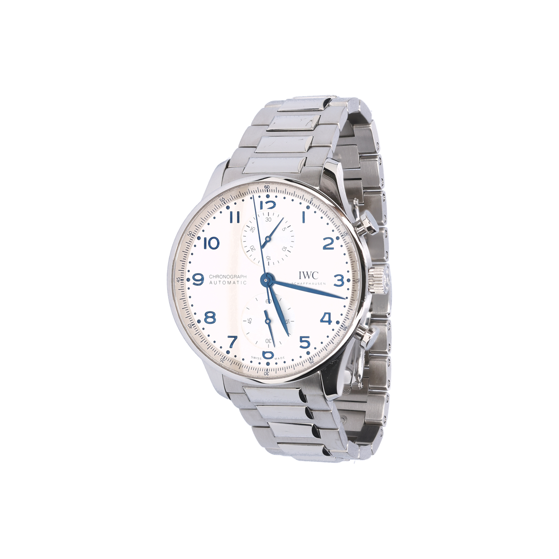 ITFLIRQBVB8E IWC IW371617 Portuguese Chronograph Watch with Stainless Steel Bracelet