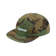 Supreme Jacquard Logos Denim Camp Cap Woodland Camo - 25FW